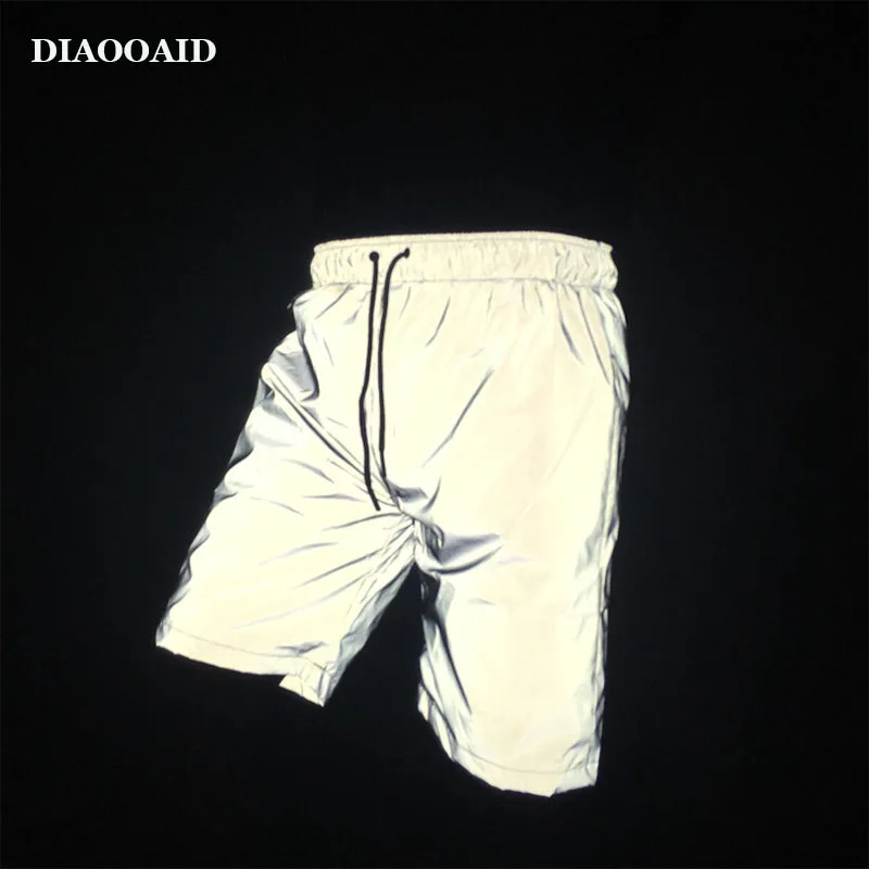 Мужские светоотражающие шорты DIAOOAID уличные пляжные в стиле хип-хоп простая