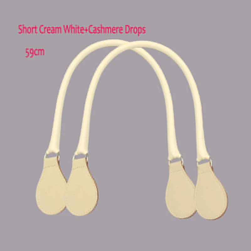 Short Cream White Короткая Длинная полиуретановая круглая ручка ремня с d-образной пряжкой капли для города шик Obag корзина ведро Классическая мини женская сумка O сумка сумки - Цвет: Short Cream White