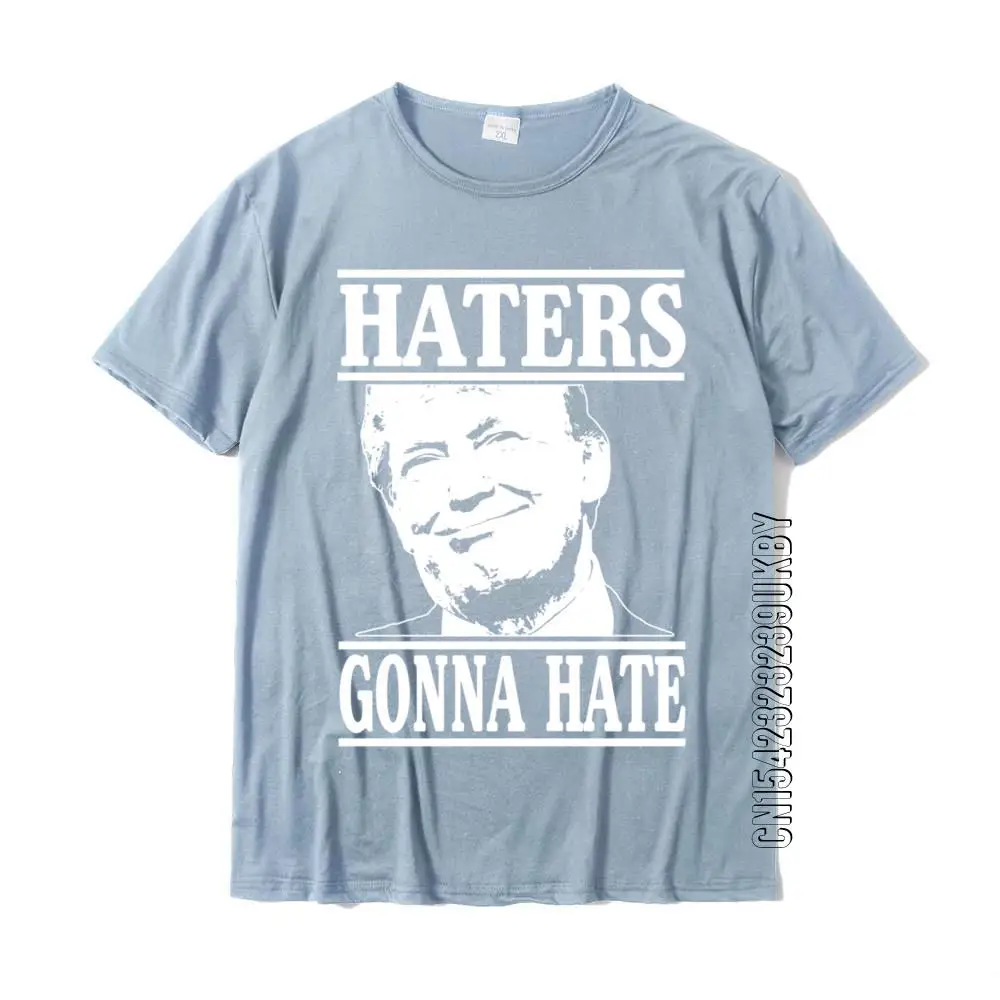 Мужские хлопковые футболки с забавными надписями Haters Going Hate Дональдом Трампом |