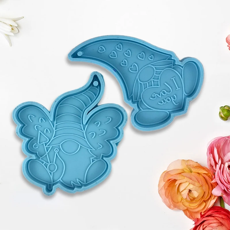 

Dwarf Doll Shaped Pendants Epoxy Resin Mold Keychain Silicone Mould DIY Crafts Jewelry Casting Tools M17