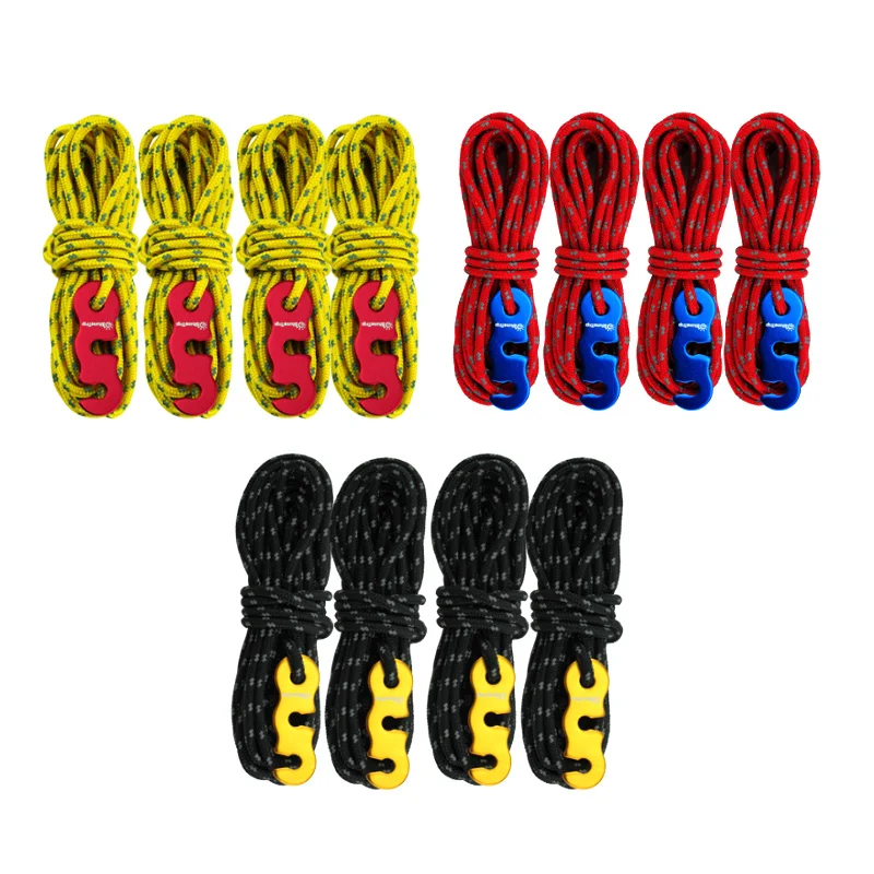 Светоотражающий ветрозащитный трос 4x4 м 3 мм из алюминиевого сплава с отверстиями