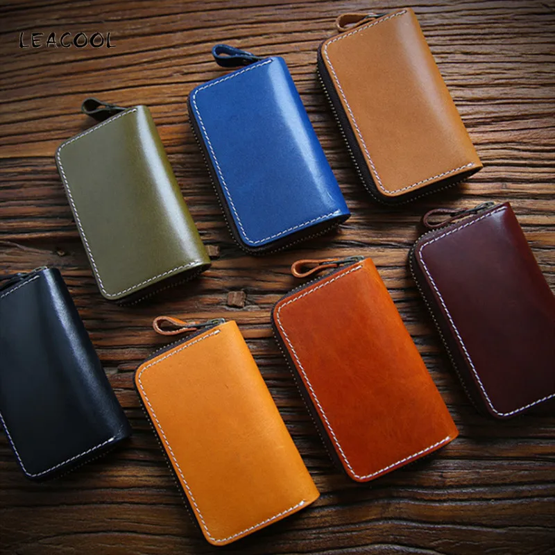 LEACOOL многофункциональный кошелек из натуральной кожи кошелек-клатч простой
