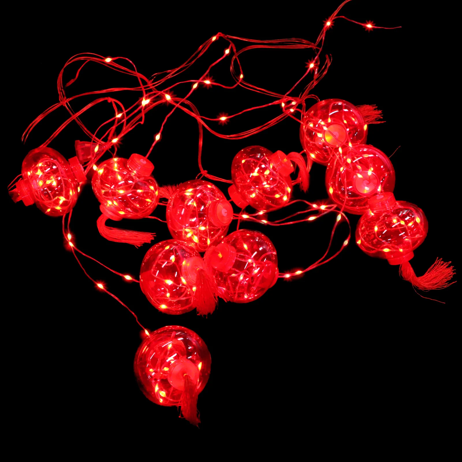 

1 шт., светящаяся гирсветильник-фонарь в китайском стиле, подвесное украшение для новогодвечерние, красный