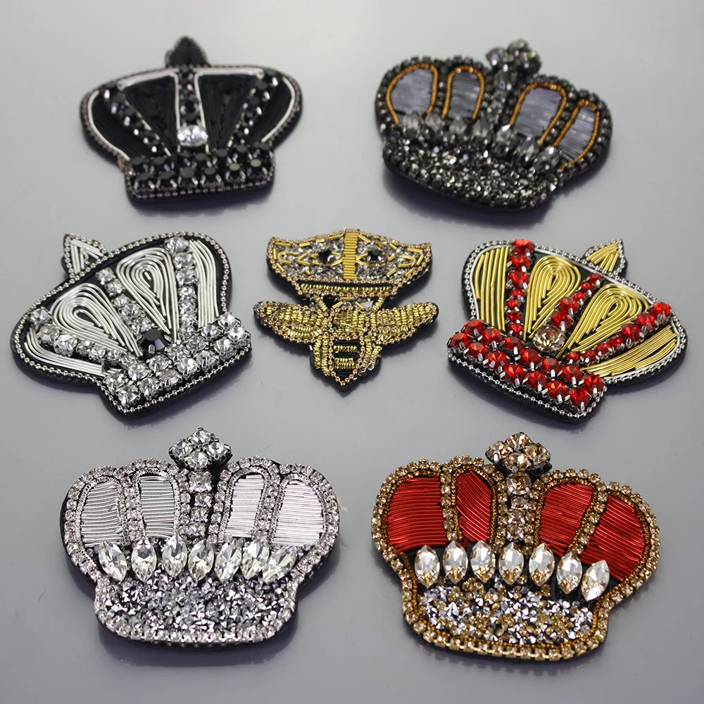 Новая искусственная индийская шелковая вышитая нашивка брошь Аппликация из