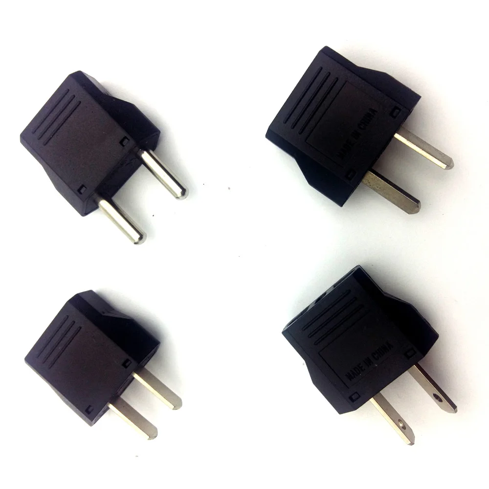 Поставка Черного Портативный 2 шпильки универсальный штекер адаптера для