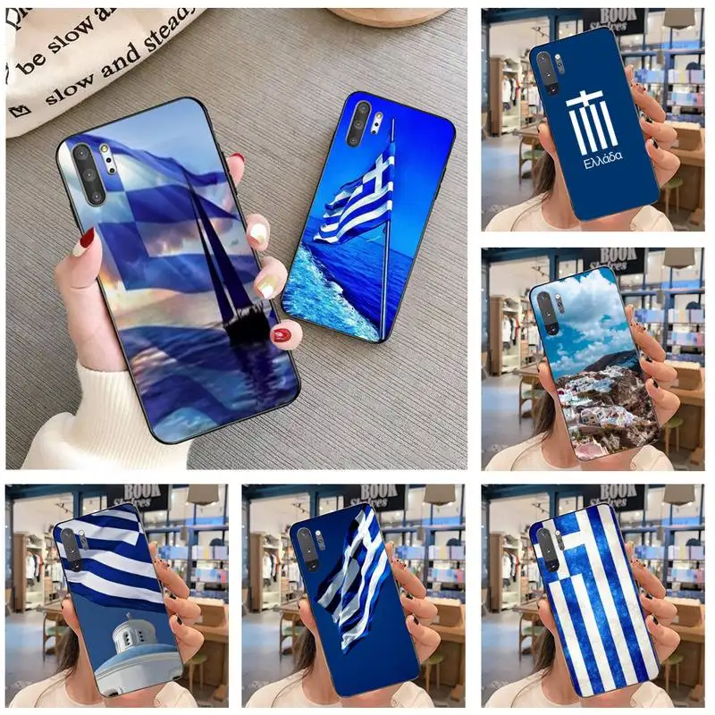 Мягкий чехол для телефона с греческими национальными флагами Dabieshu Samsung Note 7 8 9 10 Plus