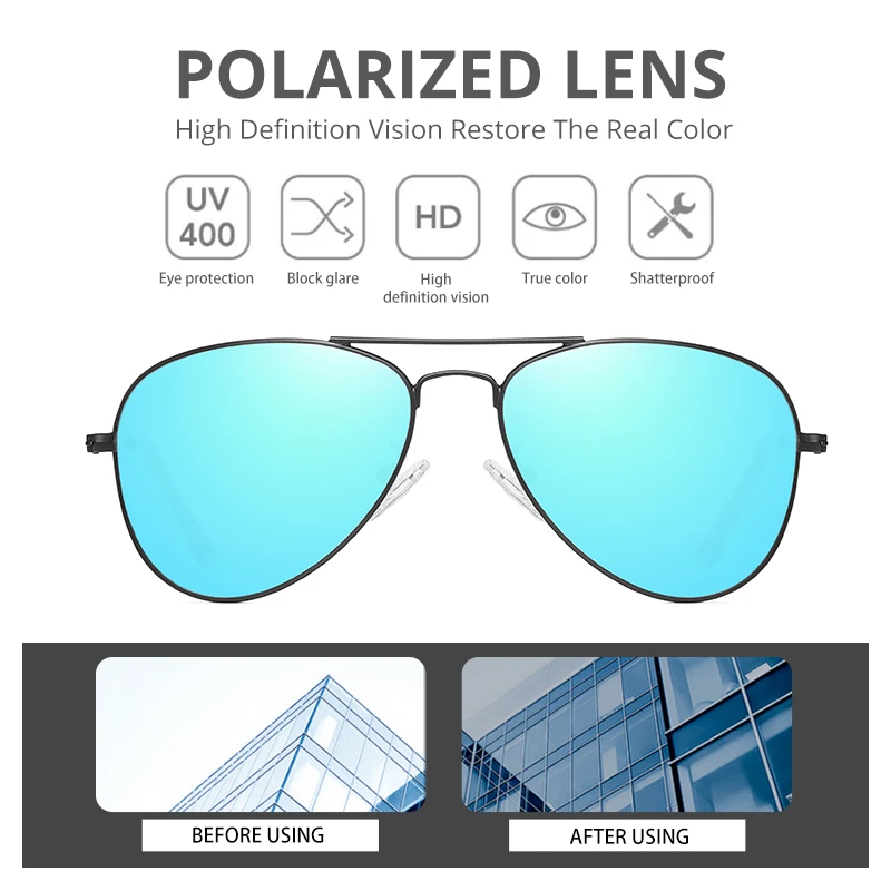 Pro Acme Поляризационные детские солнцезащитные очки с зеркальными линзами Ретро