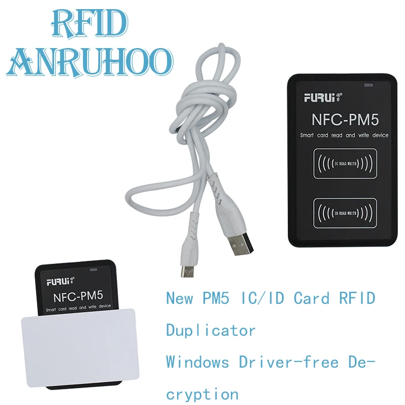 RFID Дубликатор PM5 T5577 считыватель смарт чипов и ключей с NFC|Считыватели контрольных
