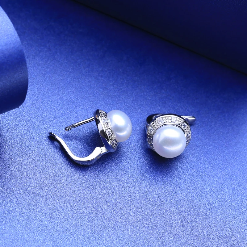 Женские серьги-клипсы FENASY из серебра 925 пробы с кубическим цирконием свадебные