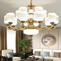 new chinese style chandelier zinc alloy living room lamp simple modern dining room bedroom lamp villa teahouse fixtures feiguang