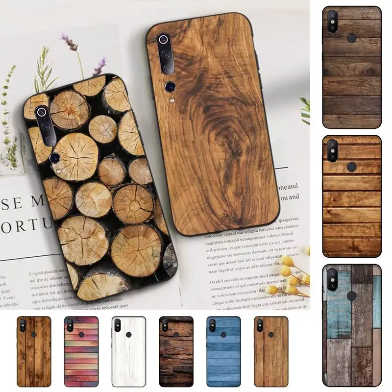 

FHNBLJ Wood Grain Phone Case for Xiaomi mi 9 8 10 5 6 lite F1 SE Max 3 2 mix 2s