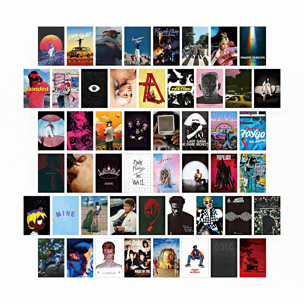 50 шт. ярких эстетических картин настенный коллаж набор для украшения комнаты