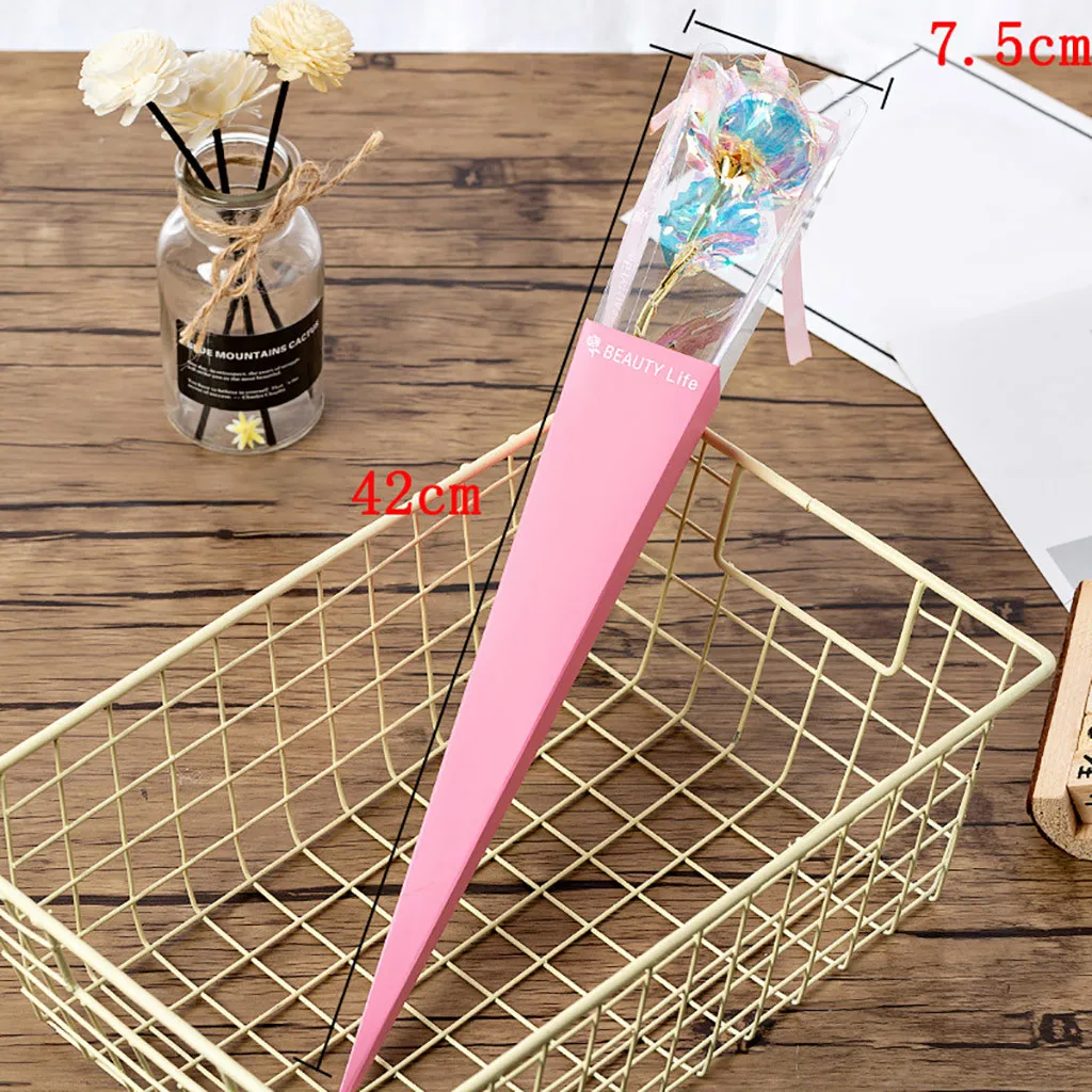 Цветка розы галактика красочная Роза креативная Золотая Радуга Красавица и