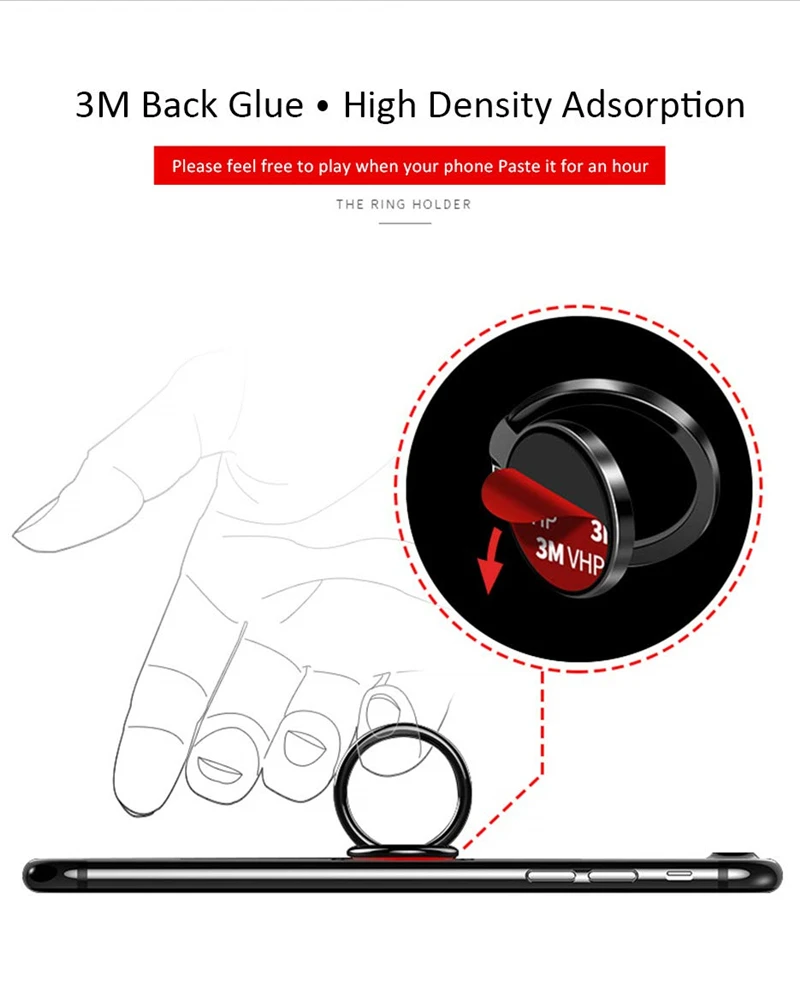 

360 Glitter Bling Diamond Mobile Phone Finger Ring Holder Stand Magnetic Car Mount Grip for IPhone X XS Max Cell Bracket Socket