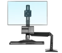 nb35 ergonomic desktop gas spring 19 27 inch monitor holder with foldable keyboard tray full motion sit stand workstation load 9