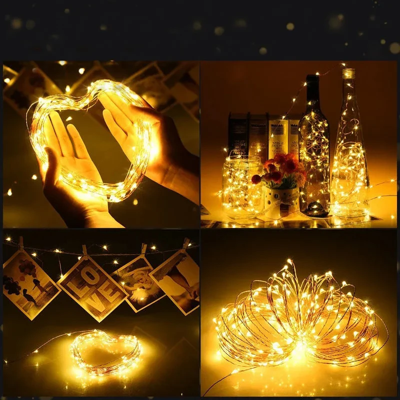 Водонепроницаемая гирлянда из серебристой проволоки 10/5/1 м|Осветительные