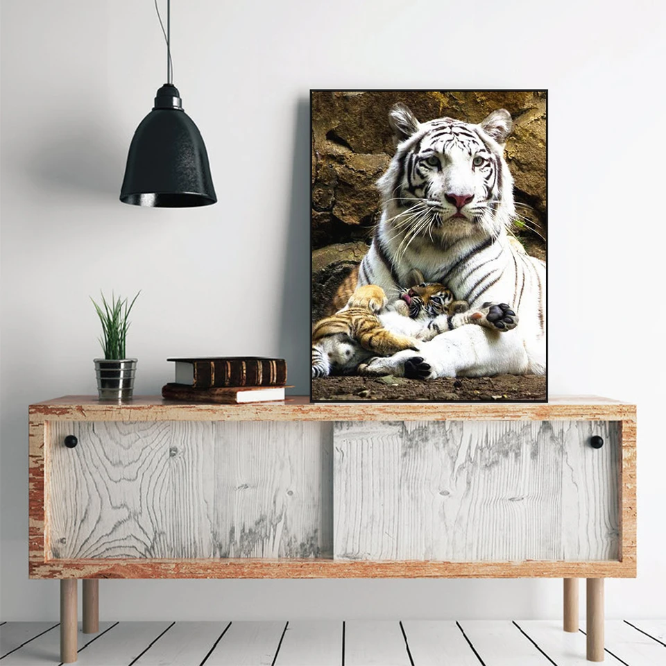 AZQSD DIY Краска по номерам набор для рисования на холсте тигр ручная краска подарок