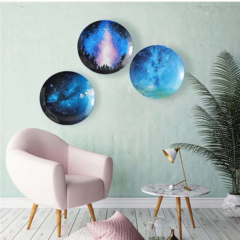 8-дюймовая тарелка для завтрака из костяного фарфора со звездами посуда домашнее