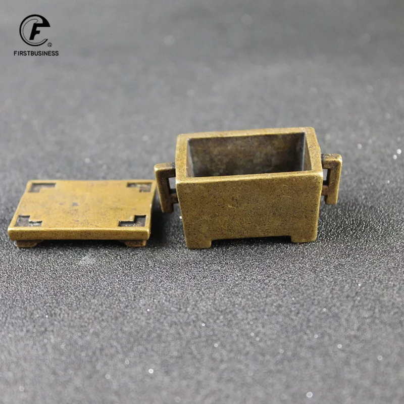 Ретро Медный для благовоний конфорки винтажная портативная латунная кадильница