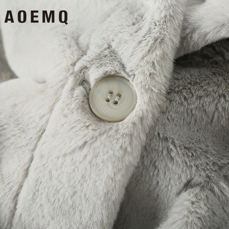 AOEMQ модные пальто мягкие теплые плюс овечья шерсть панк Клубная одежда зимние