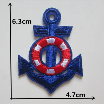 New arrive Embroidered Boat Anchor Patch Cap Clothes Stickers Bag Iron Applique Stripes Apparel Sewing DIY Clothing Accessories 4