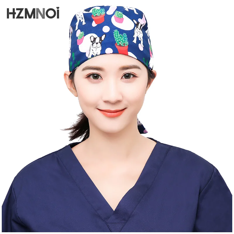 

Multicolor Printing Female Nurse Cap Surgeon Surgical Cap Dental Surgical Cap Beauty Salon Chef Dustproof Scrub Cap