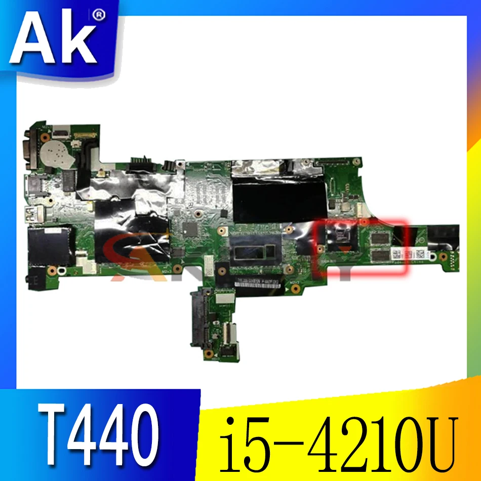 

Akemy VIVL0 NM-A101 FRU 00HW219 для lenovo thinkpad T440 Материнская плата ноутбука SR1EF i5-4210U бортовой процессор GT720M графика