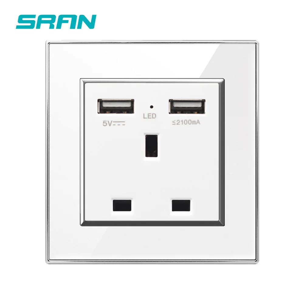 Розетка настенная с USB 13 а 250 В 86 х86 мм|Электрические розетки| |