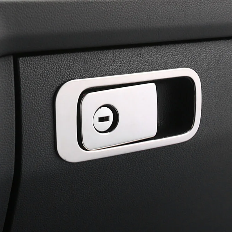 

For Atlas Teramont 2017 2018 Stainless steel Car copilot glove Box handle bowl Cover Trim car styling accessories 2pcs