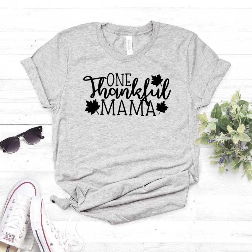 

Один благодарны I Love Mama с принтом, женская футболка, хлопок, свободный покрой, забавная футболка для маленькой леди верхний тройник битник Пр...