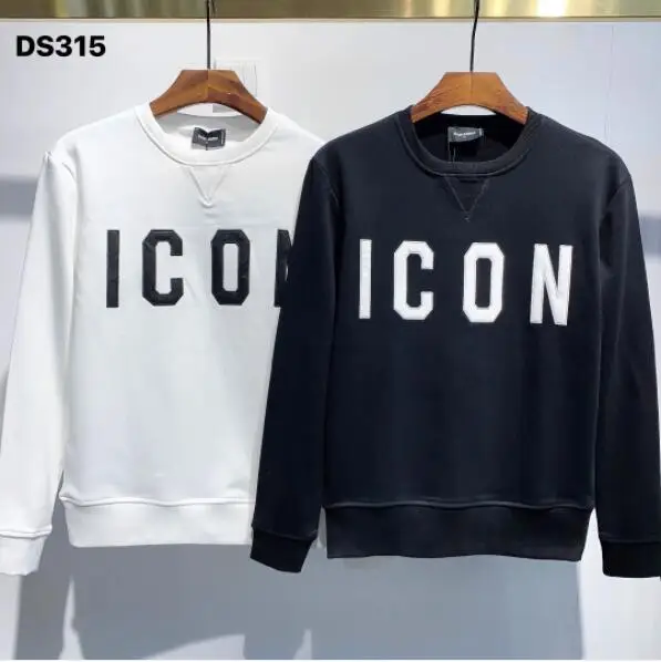 

New Dsquared2 Men's Hip-Hop Long-Sleeved Cotton High-Quality Men's Round Neck Printing Letter Long-Sleeved T-Shirt DS315