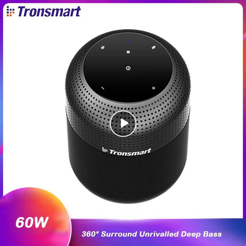 

Tronsmart Element T6 Max 60W Wireless Waterproof Bluetooth Speaker with 360 Stereo Sound Deep Bass IPX5 NFC Home Theater Column