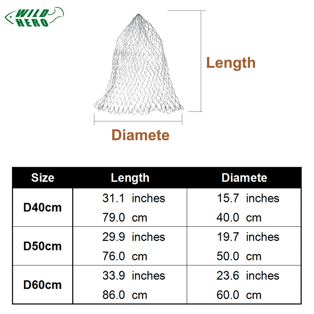 Wildhero Замена рыболовный сачок для сетевязания ромбовидная сеть несколько