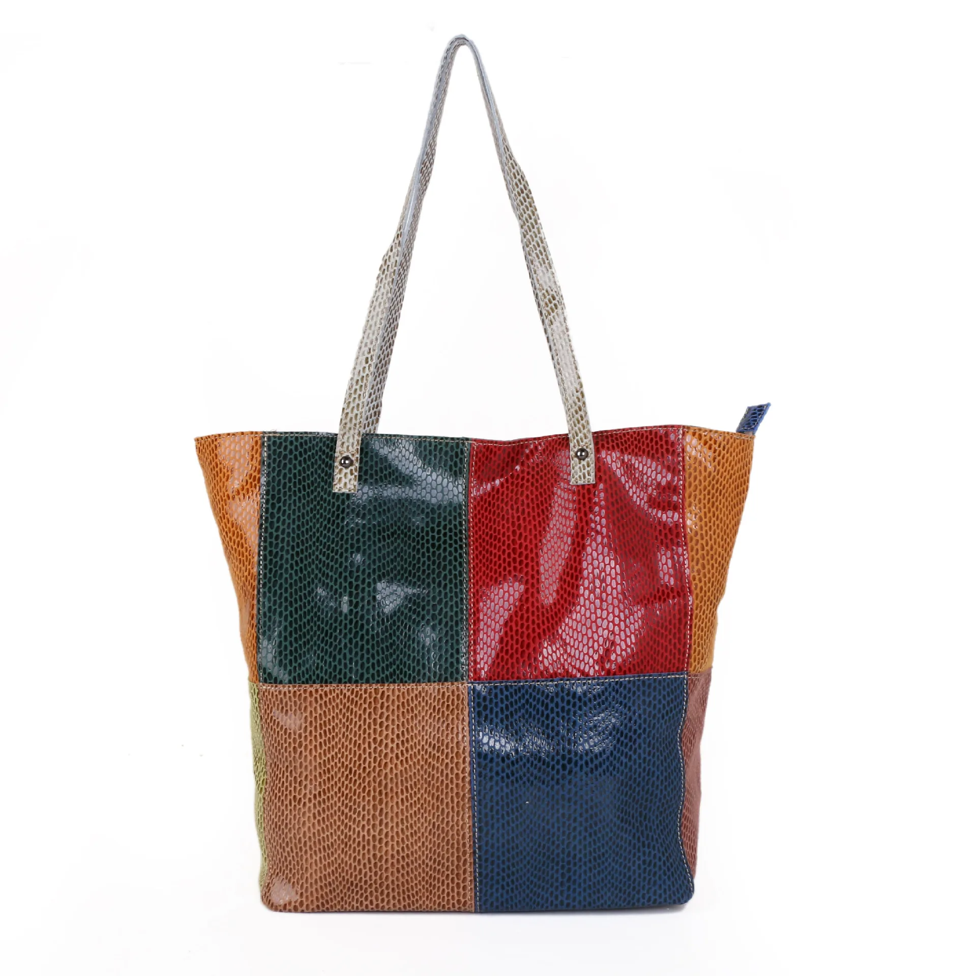

Alligator For Women Vintage Shoulder Bag Big Crossbody Bag Elegant Shopping Handbag Purse Stitched leather bag luxury brand bag