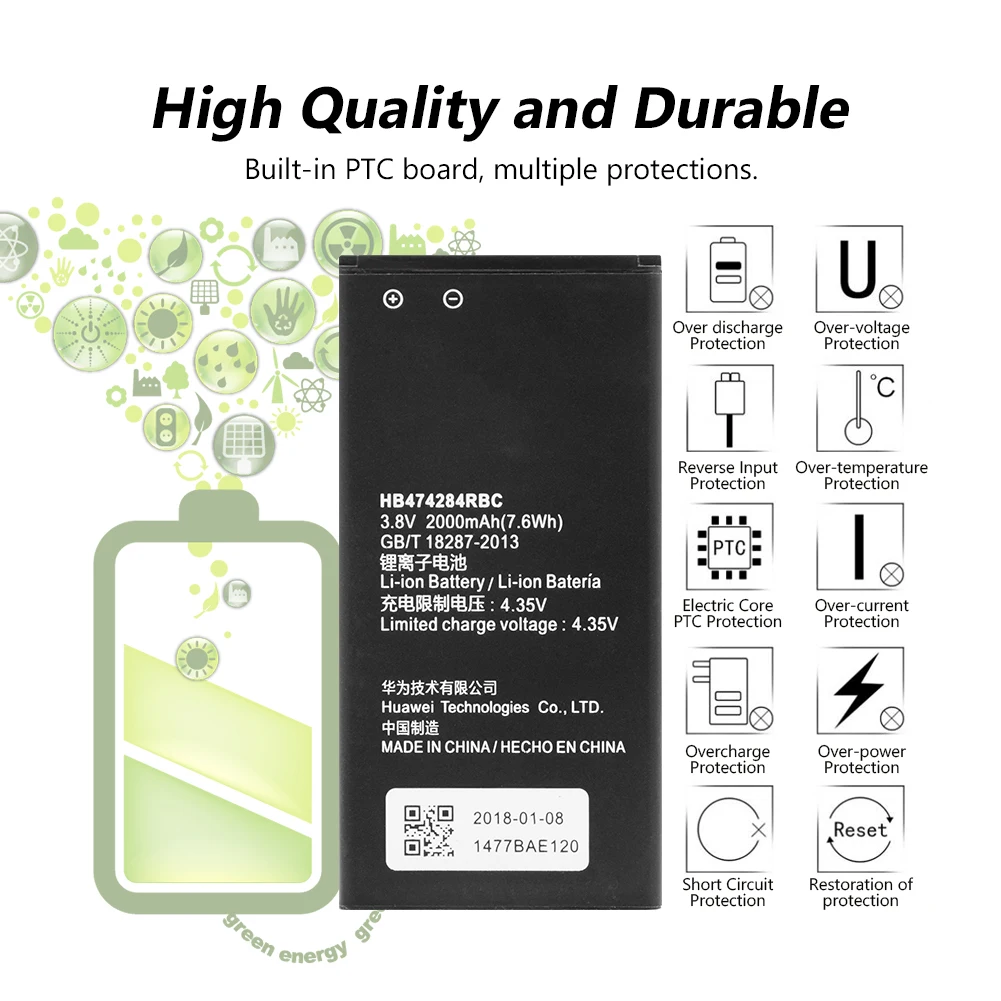 Аккумулятор HB474284RBC для Huawei Y550 Y560 Y625 Y635 Y5 G521 G620 Honor 3C Lite Y550-L01 Y550-L02 | Мобильные