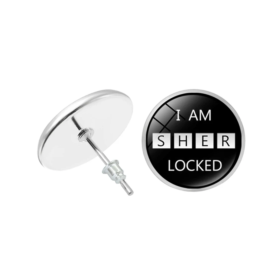 Sher серьги с замком я Шерлок фильм Холмс черный белый стеклянный купол