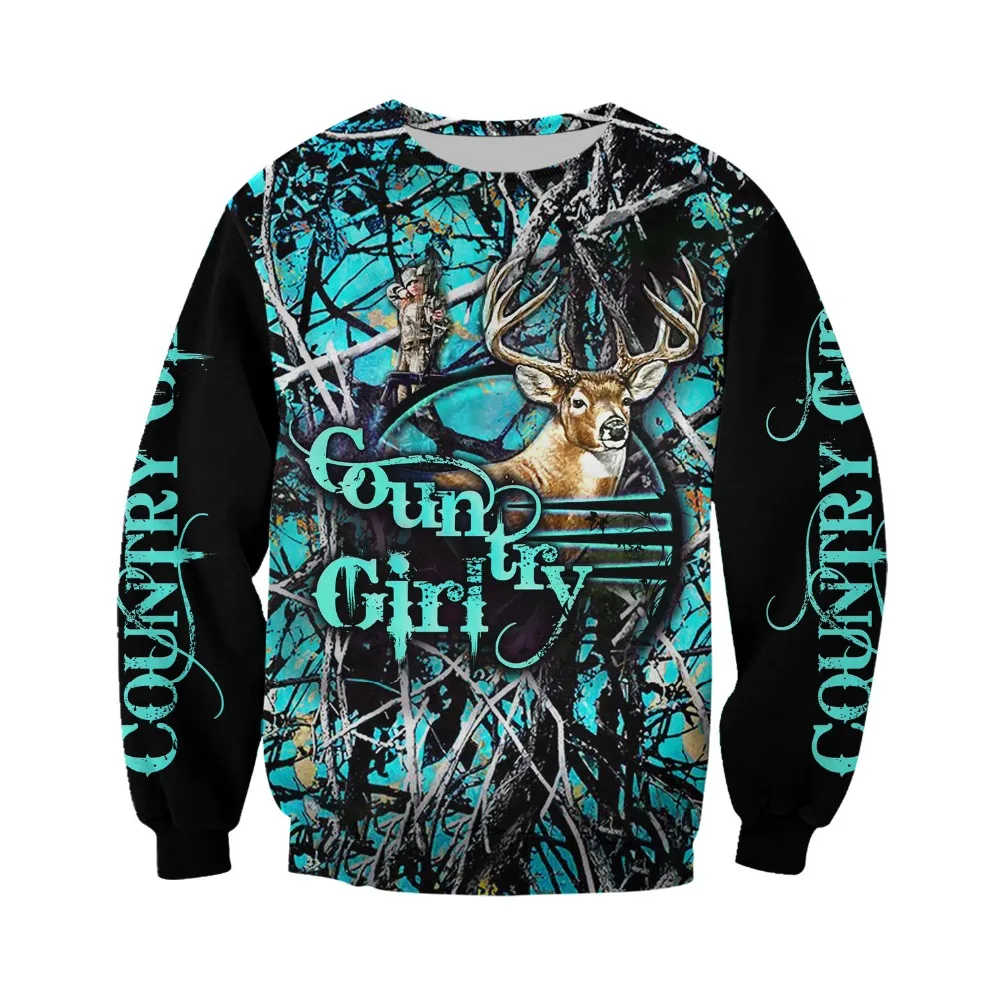 

New deer hunting 3D AOP men's Hoodie Harajuku fashion Sweatshirt Unisex casual jacket Pullover