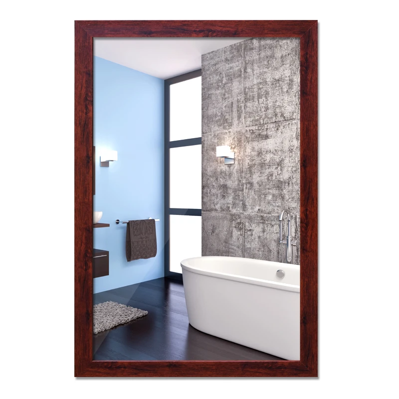 

European Rectangle Mirror Home Decor Makeup Mirror With Plastic Frame Bedroom Bathroom Cosmetic Mirror Wall Decorative Ornaments