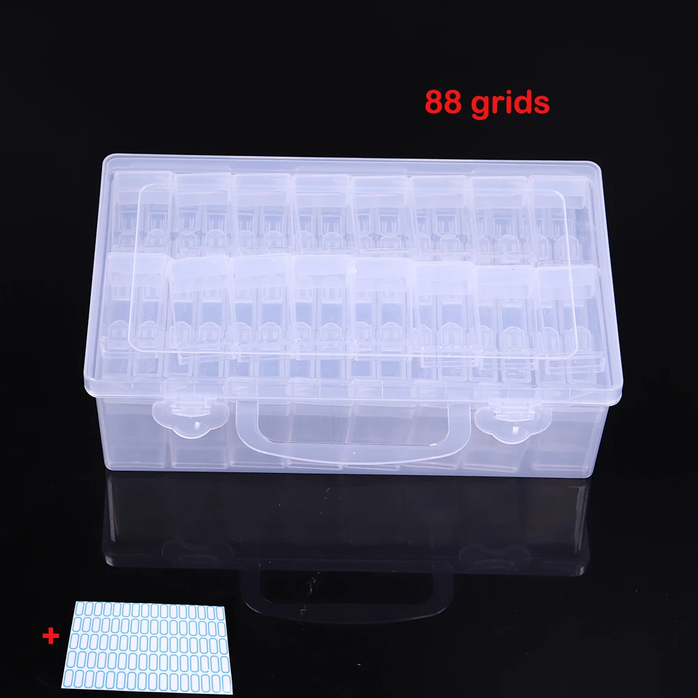

88 PCS Diamond Painting Tools Beads Jar Container Rhinestone Diamond Embroidery Stone Storage Accessory Mosaic Convenience Box