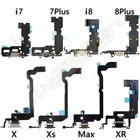 Нижняя USB зарядная плата соединительная док-станция для lightning зарядный гибкий кабель для iPhone X Xs Max XR 7 8 Plus SE 2020 Запчасти для телефонов