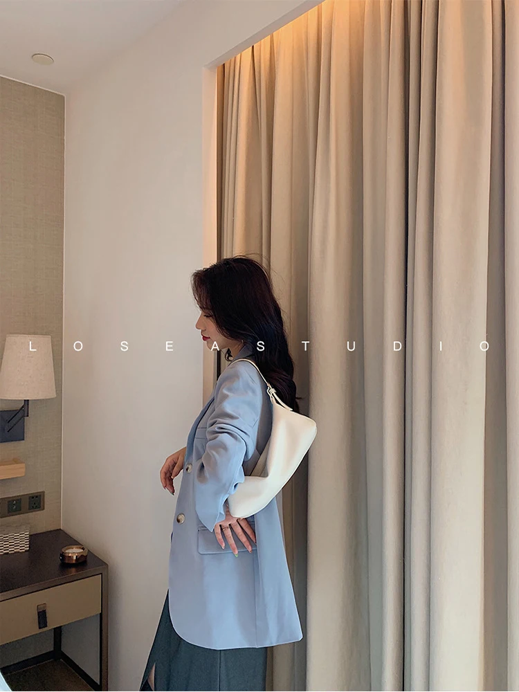 2021 New Tidal PU Soft Leather Underarm Bag Stick Bag Shoulder Sloping Bag Fashion Women's Bag Handbag Bag