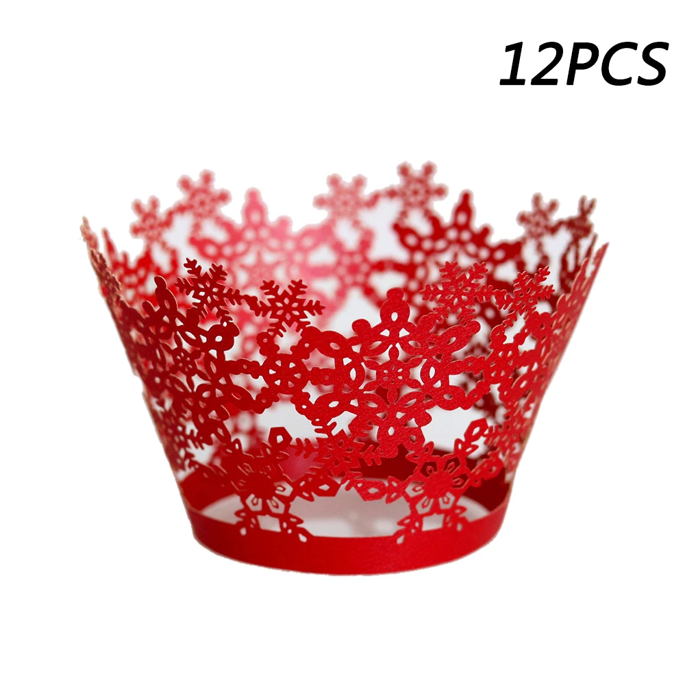 12 шт. наволочки со снежинками кружевная чашка коробка для торта перламутровая