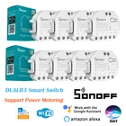 Двухканальный релейный модуль SONOFF DUAL R3, 1-10 шт., Wi-Fi Смарт-переключатель, измеритель мощности, таймер для приложения eWeLink, Alexa, Google Home, Siri