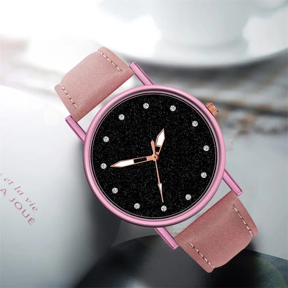 Роскошные модные женские часы кварцевые из нержавеющей стали с циферблатом