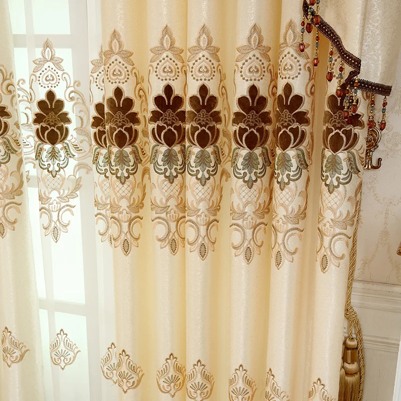 Роскошные европейские занавески для гостиной столовой спальни террасы вышитые