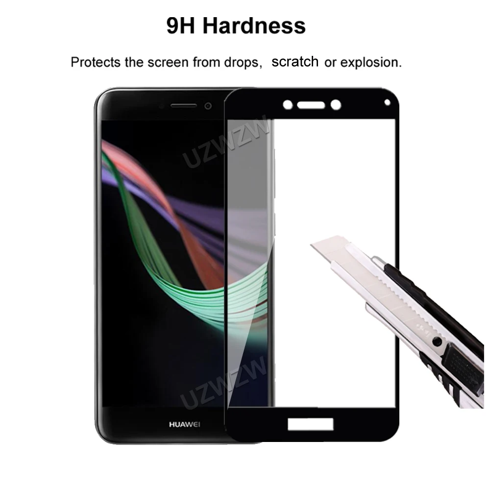 For Huawei P9 Lite 2017 (5.2 inch) Full Coverage Tempered Glass Phone Screen Protector Protective Guard Film 2.5D 9H Hardness | Мобильные
