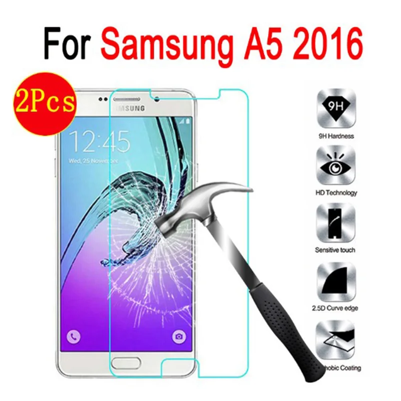 Закаленное стекло для Samsung Galaxy A5 2016 A510 A5100 стеклянная защита экрана 2.5D 9H защитная