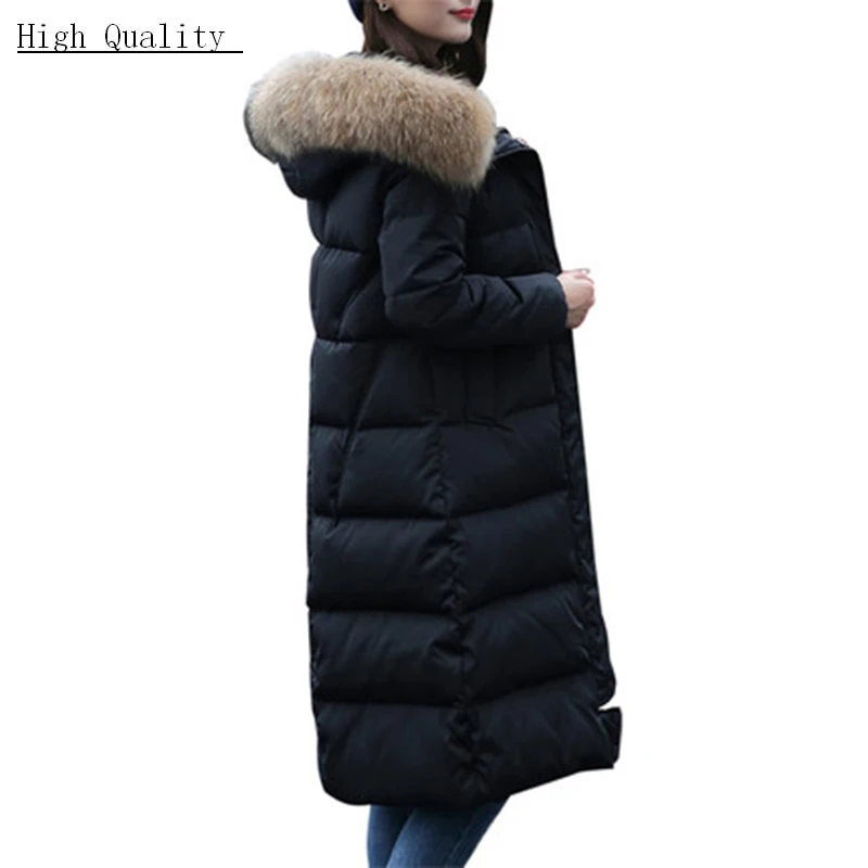 Женская пуховая парка с утиным пухом женская зимняя куртка новинка 2020 длинная