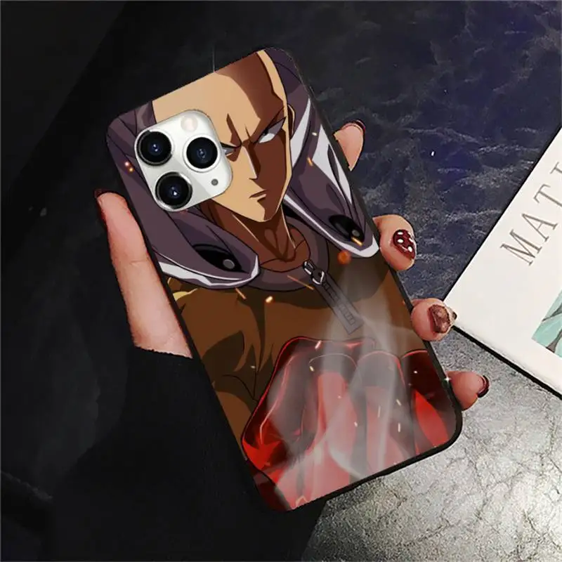 

Cartoon Anime One Punch Man fun Phone Case for iPhone 11 12 pro XS MAX 8 7 6 6S Plus X 5S SE 2020 XR Soft funda cover