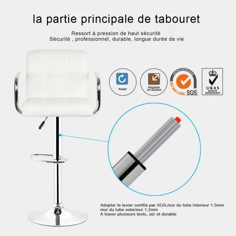 Стул барный из искусственной кожи 2 шт./компл. 6-подушка обтянутая сетью дюймов |